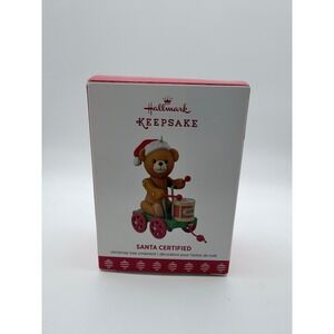 Hallmark Keepsake 2017 Santa Certified‎ Christmas Tree Ornament Bear with Drum